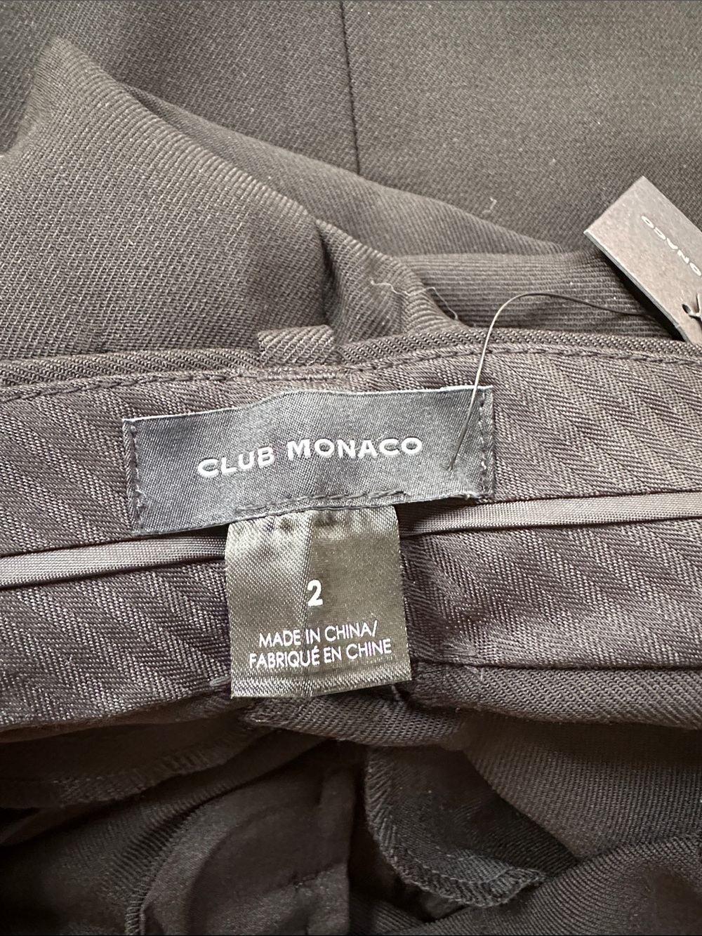 Club Monaco NWT Borrem Pants women’s Black Dress Trousers size 2 full length - Picture 3 of 9